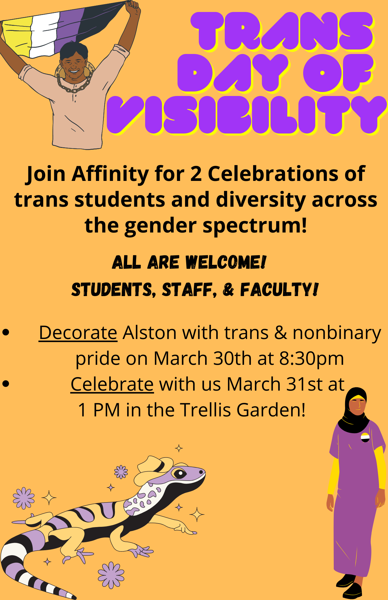 Poster/Flyer Designs for Trans Day of Visibility – Activism and  Accessibility in Art